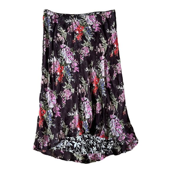 Style & Co Floral Asymmetrical Maxi Skirt Y2K Skirt Brown NWT Women’s size 14 - Picture 1 of 7
